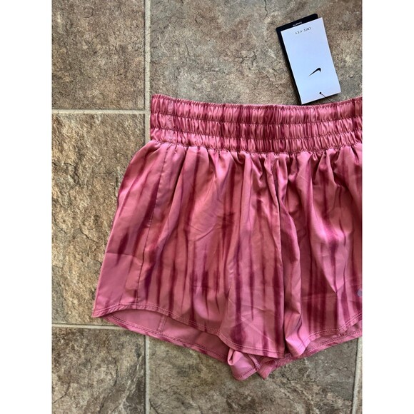 Nike One Dri-FIT High-Waisted Brief-Lined Printed Shorts Canyon Pink Size Small - Picture 5 of 12